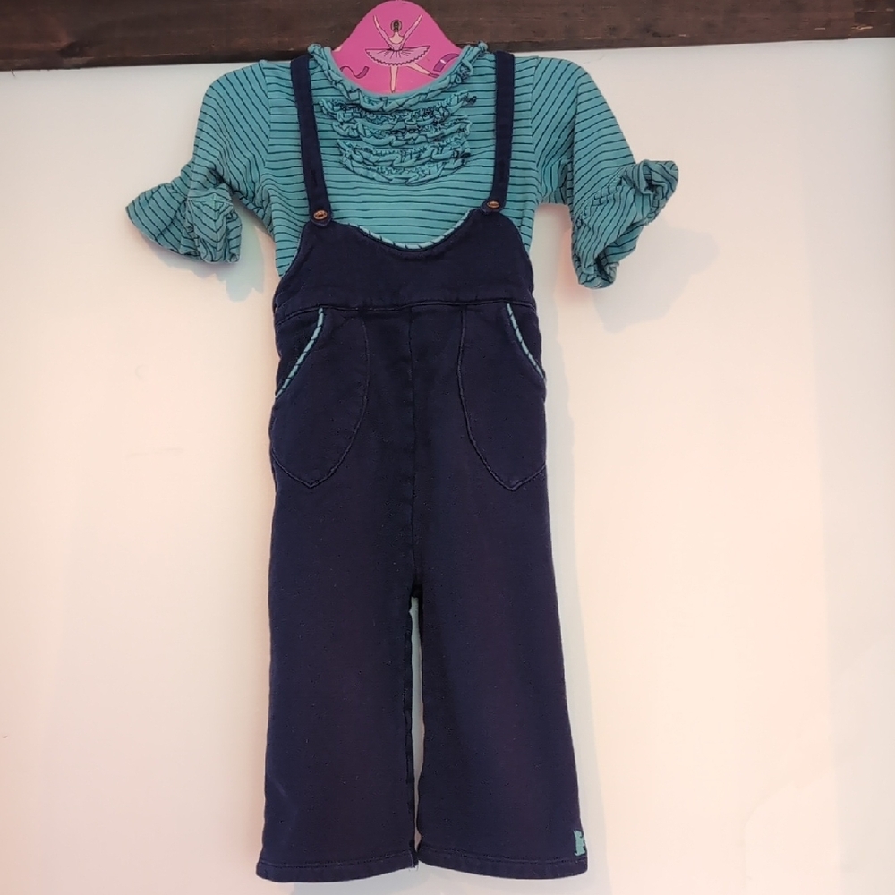 Juicy Couture Girl's 12-18 Mos Navy Blue Overalls